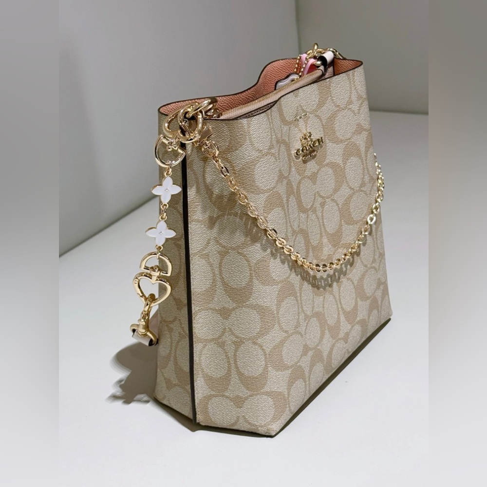 NWT！COACH MOLLIE BUCKET BAG 22 IN SIGNATURE CANVAS（CA582）